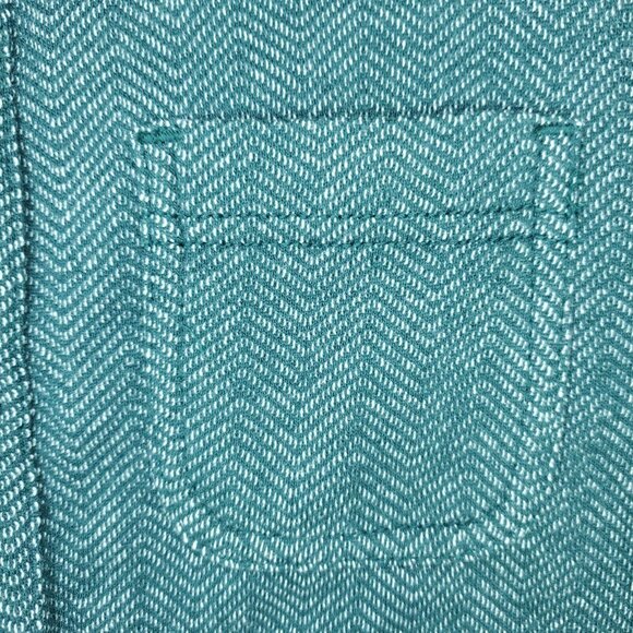 Hanna Andersson Button Shirt Boys 5 110cm Green Pockets Herringbone Cotton LS - Picture 6 of 9